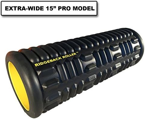 Platinum Fitness Ridgeback Foam Roller Pro for Trigger Points and Massage, 15", Black