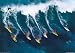 7 Surfers - Art Print / Poster (Surfing The Wave) (Size: 27" x 20")