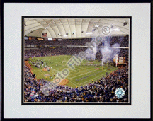 Minnesota Vikings 2006 Metrodome Double Matted 8 X 10 Photograph in a Black Anodized Aluminum F