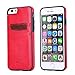 iPhone 6s Case, iPhone 6 Case, Joopapa iPhone 6/6S Wallet Case, Luxury Fashion Leather Wallet Case Back Cover with 2 Credit Card/ID Card Slots for Apple iPhone 6/6s 4.7 Inch (Red)