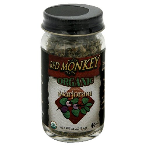 Red Monkey Organic Marjoram, .3-Ounce Net Weight, 6-Count