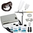Complete Professional Belloccio Sunless Tanning Airbrush System with Ocean DHA Solution Sunless Tanning Variety Sampler Pack (4 Different Solutions - 1 Pint Total) and a Full Tanning Accessories Kit