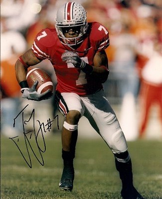 Ted Ginn Autographed/Hand Signed Ohio State Buckeyes 8x10 Photo