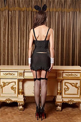 Amanda Zoe Womens Sexy Lingerie Set Halloween Costumes Bunny Uniform Temptationblack