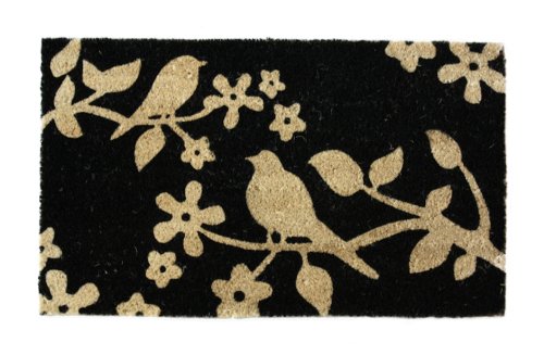 Birds and Floral Coir Rubber Backed Door Mat