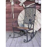 Teak Wood Ironhorse Rocking Chair