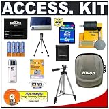 Nikon Coolpix 5611 Camera Case + 4GB Card + (4) Batteries & Charger + Tripod + Accessory Kit for P60, L3, L4, L5, L6, L11, L12, L14, L15, L18 Digital Cameras