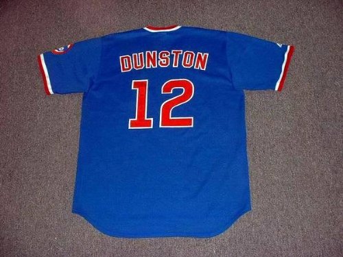SHAWON DUNSTON Chicago Cubs 1987 Majestic Cooperstown Throwback Away Jersey