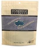 Stoneridge Orchards Organic Whole Dried Wild Blueberries, 4-Ounce Pouches (Pack of 2)