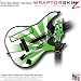 Rising Sun Green WraptorSkinz Skin fits Guitar Hero World Tour Guitar for Nintendo Wii (GUITAR NOT INCLUDED)