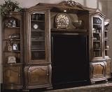 AICO Eden Entertainment Wall Series Eden Entertainment Center Set in Amaretto