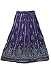 Purple Maxi Skirt Ethnic Beaded Bohemian Sequins Full Length