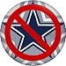 ANTI- DALLAS COWBOYS Pinback Button 1.25