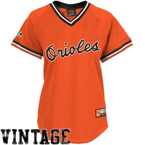 Men's Baltimore Orioles Cooperstown RC Synthetic Replica Baseball Jersey,Orange, L