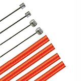 Complete set of Cycle Brake Gear cable Front Rear inner outer bike cables Orange