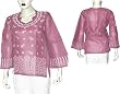 Women's Shirts Tops Kurtis India Clothes Chikan Embroidery Size M