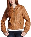 Hydraulic  Junior's Faux Leather Bomber,Luggage,Medium