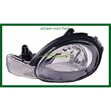 00-02 Neon Head Light Lamp Left Black Bezel 