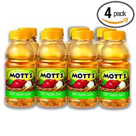 Mott's 100% Juice, Apple, 8-Ounce Bottles (Pack of 32)