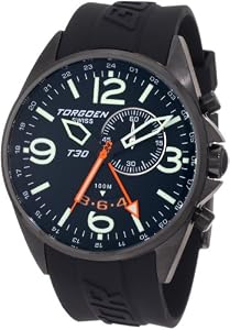 Torgoen Swiss Men's T30301 T30 Series Classic Black Aviation Watch