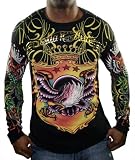 CHRISTIAN AUDIGIER Ed Hardy Long Sleeve Skull Mens Shirt