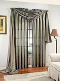 Crushed Ombre Window Scarf Valance in Blue