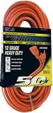 read full review US Wire 65050 12/3 50-Foot SJTW Orange Heavy Duty Extension Cord