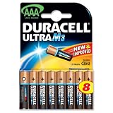 Duracell Ultra M3 MN2400 Battery Alkaline 1.5V AAA Ref 75052880 [Pack 8]