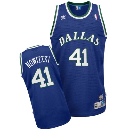 NBA Men's Dallas Mavericks Dirk Nowitzki Retired Player Swingman Jersey (Blue, Medium)