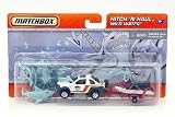 Matchbox Hitch 'N Haul MBX 1:64 Scale Die Cast Car Playset - Wild Water Variant Set with SUV Land Rover Freelander, Jet Ski, Trailer, Giant Squid, Huge Shark and Scuba Diver