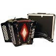 Barcelona 3-Row Button Accordion with Hardshell Case - Black