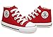 iDuoDuo Classic Kids Casual Comfort Zipper Lace Up High Top Canvas Shoes Red 12 M US Little Kid