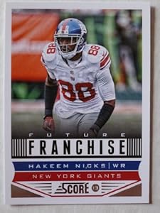 2013 Score #319 Hakeem Nicks FUTURE FRANCHISE Trading Card in a Protective Case - New York Giants