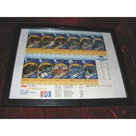 1981 San Diego Chargers 11 Full Season Tickets Framed