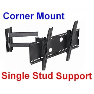 Mount World 1241 Black Swivel Tilt Corner Wall Mount for Samsung 32