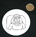 3 button / pin printed with man, africa, black and white, egypt, art, sculpture, idol, middle east, bust, stone, model, clay, statue