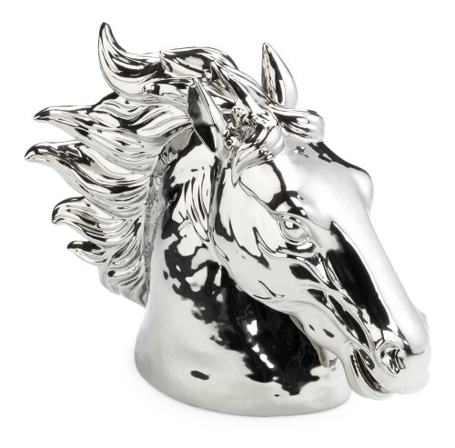 Kare 66402 Deko Pferdekopf 58x22x44 cm silber