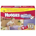 Huggies Little Movers, Size 4, 112 Count (Packaging May Vary)