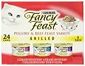 Fancy Feast Gourmet Cat Food, 3-Flavor Grilled Variety Pack (Beef, Turkey & Chicken), 3-Ounce Cans (Pack of 24)