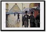 Framed Art Poster 20x30, Paris Street; Rainy Day