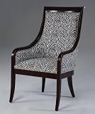 POWELL - Vancouver High Barrel Back Transitional Chair with Zebra Fabric, 20 Seat Height - Item 698-866
