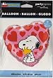 Snoopy and Woodstock Love Heart Shaped 18" Mylar Balloon