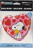Snoopy and Woodstock Love Heart Shaped 18" Mylar Balloon