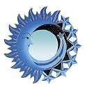 All Natural Handmade Mirror - Blue Sun/Moon/Star Design