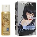 Feria Hair Color #21 Starry Night w/ Mini Elnett Hair Spray