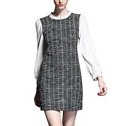 Cotton/Linen/Polyester Long Sleeves Winter  Dress