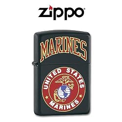 Zippo Lighter United States Marines Black Lighter