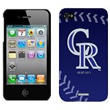 MLB Colorado Rockies - stitch design on AT&T, Verizon and Sprint iPhone 4 / 4S Shell Case by Coveroo