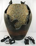 Alpine GEM100 Tao Fiberglass Fountain: Jar Water Feature with LED lights