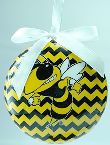 Georgia Tech Yellow Jackets Chevron Ornaments Set of 3